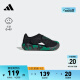 adidas「小浮艇」ALTAVENTURE魔术贴凉鞋男婴童阿迪达斯轻运动 黑色/绿色 25.5(150mm)