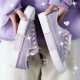 蓓尔帆布鞋鞋韩版系带低帮学生球鞋复古休闲鞋女原宿板鞋潮 紫色 37