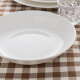 隆达骨瓷陶瓷餐具 饭盘骨碟菜盘汤盘西餐盘 纯白 纯白深盘 2个 7.5英寸
