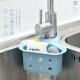 家の物语（KATEI STORY）日本厨房水槽沥水篮置物架水龙头洗碗池抹布海绵收纳架塑料小挂架 蓝色