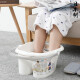 家の物语（KATEI STORY） 日本进口浴室塑料加厚泡脚桶洗脚盆足浴桶洗脚按摩盆按摩轮水盆 白色