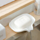 家の物语（KATEI STORY）日本导流式香皂盒沥水硅胶肥皂盒家用创意浴室洗漱台可爱防滑排水 白色