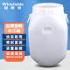 稳斯坦 WST088 50L方形加厚塑料化工桶 液体存储桶 加厚带盖密封油桶 塑料桶 白色