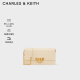 CHARLES&KEITH质感金属扣链饰手拿钱包女士CK6-10701189 Beige米色 XS