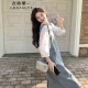 衣典零一（LEDIALYI）牛仔背带裙女2024夏季新款高级感气质韩版复古小个子连衣裙两件套 图片色 S（建议100斤内）