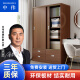 中伟（ZHONGWEI）简易大移门柜家用卧室经济型实木板式出租房用大衣柜1.6米