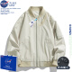 NASA GISS潮牌联名美式复古棒球服外套男女同款春秋季户外休闲飞行夹克 YKCP-JK88#米白色 XL