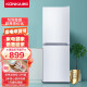 【新品】康佳（KONKA）182升 两门双门迷你小型电冰箱 家用租房用 节能省电 冷藏冷冻 陶瓷白186L(BCD-186GB2S)