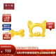 周大福（CHOW TAI FOOK）灵巧可爱狗与骨头不对称耳钉足金黄金耳饰(工费:120计价)EOF600 足金 约1.10g