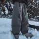AWKA单板滑雪裤子男女同款2022新款防水保暖加厚防风户外工装防寒 灰色 M