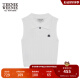 Teenie Weenie小熊2024年夏季新款针织背心修身时尚白色T恤上衣女 白色 165/M