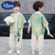 迪士尼（Disney）男童中国风套装汉服2024新款夏季小男孩高端改良唐装幼儿园演出服 绿色 120cm