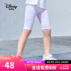 迪士尼（DISNEY）童装儿童女童五分打底鲨鱼裤满印外穿裤子24夏DB321ZE05紫120