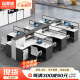 安美诚家具（ANMEICHENG FURNITURE）职员办公桌子工位屏风隔断办公桌椅组合简约现代办公室卡座 干字型六人位含柜 含椅