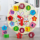 三格田（SANGTY）儿童钟表模型数字数学时钟玩具早教智力玩具婴儿形状配对积木穿线 2167卡通时钟