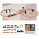 勒酷磁力轨道车积木玩具套装木制自由拼装搭建火车组装模型实木 彩虹桥加轨道（含火车）