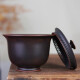 宇蛟壶 不烫手新中式盖碗（黑色约160cc）广西坭兴陶茶壶 纯手工制作