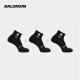 萨洛蒙（Salomon）男女款 户外运动休闲透气舒适短袜子 EVERYDAY ANKLE 3-PACK 黑色 C20866 L