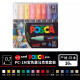 三菱（uni）POSCA系列马克笔（极细）彩色海报广告记号笔标记笔办公绘画手绘涂鸦笔 PC-1M 16色套装