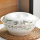 瓷秀源双耳汤碗单个家用陶瓷面碗9英寸大号汤盆带盖品锅创意个性碗 九品锅