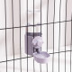 笨笨鸭猫狗笼子用自动饮水机喂食器大容量水碗粮食盆围栏铁笼子悬挂式碗 饮水器-灰色