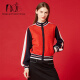 ARTIS女装 箱型红黑拼色针织外套AS1121002-021 如图 S