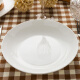 隆达骨瓷陶瓷餐具 饭盘骨碟菜盘汤盘西餐盘 纯白 纯白深盘 2个 8.5英寸