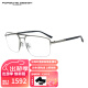 PORSCHE DESIGN保时捷【新款】眼镜框男款日本时尚双梁半框钛近视眼镜架P8398 B 暗银色