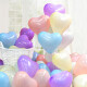 新新精艺 气球马卡龙心形100个 婚房装饰加厚气球混装结婚装饰求婚告白婚房布置儿童周岁生日会场含打气筒