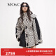 MO&Co.冬季户外机能风MC老花派克式羽绒服外套MBB4EIN028 白底黑字 XS/155