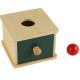 CANSMARTER蒙氏教具0-3婴幼儿感官盒子与小圆片三角形蒙台梭利儿童早教玩具 盒子和木球(LT014)