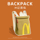 麦当劳背包  麦当劳书包卡通搞怪双肩包新款小众设计高颜值纸袋 M记背包【双肩】