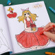 汉状元公主涂色画画本儿童彩铅水彩笔图画本小女孩填色本油画棒蜡笔套装六一儿童节礼物 全套6本