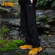 吉普（JEEP）工装裤男春夏季直筒宽松裤子男士运动冲锋休闲裤 黑色 XL 