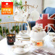 品来运 欧式茶具套装陶瓷下午茶咖啡具家用骨瓷咖啡杯套装英式红茶杯 C-富士山下午茶标准版