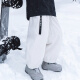 AWKA单板滑雪裤子男女同款2022新款防水保暖加厚防风户外工装防寒 白色 S