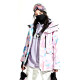 Vector 男女滑雪服滑雪衣外套 单双板滑雪裤滑防风保暖大pro范 粉紫星空(上衣)XS码