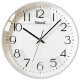 天王星凸玻璃面挂钟客厅卧室家用钟表创意简约大数字免打孔石英钟挂墙时尚个性时钟 Q1755-1纯洁白35厘米