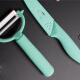 美瓷（MYCERA）陶瓷刀水果刀削皮器两件套(薄荷绿)TC06M
