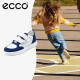 爱步（ECCO）儿童运动鞋 撞色童鞋软底舒适板鞋 街趣1系列700832 深邃蓝/白色70083260438 29码