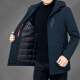 大绒鹅 羽绒服男2023冬季新款可脱卸内胆外套保暖外套两穿外套 藏青色 XL建议130-145斤