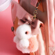 米勒斯（Milesi）可爱装死兔子挂件钥匙扣女书包挂饰毛绒玩偶高档儿童生日礼物女生 粉白色