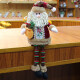 爱维逸圣诞节装饰用品玩偶公仔圣诞娃娃麋鹿摆件圣诞老人雪人鹿新款圣诞礼品可站立坐下伸缩儿童公主圣诞陆屋 老人32-13cm
