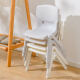 华恺之星 塑料凳 家用小板凳换鞋凳子小孩学习椅餐椅靠背椅子 HK5601 灰