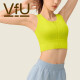 VFU运动内衣女前拉链高强度防震文胸跑步健身瑜伽服背心 酸柠绿 M