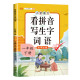 小学一年级下册看拼音写词语练字帖生字注音语文课本同步专项训练 习字本写字练习册彩绘版