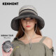 卡蒙（Kenmont）防晒渔夫帽夏季薄款大沿遮阳帽女可折叠盆帽户外盘边帽子3740 黑色 可调节 57.5cm
