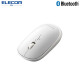 宜丽客（ELECOM）鼠标无线鼠标蓝牙4.2鹅卵石便携办公鼠标台式笔记本舒适握感 蓝牙款 白色  电池款