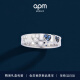 APM Monaco蓝色和白色爱心戒指食指时尚饰品生日礼物送女友