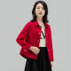 2020新款双面羊绒大衣女短款赫本风小个子高端羊毛呢子外套 红色 小短款 L 110-130斤